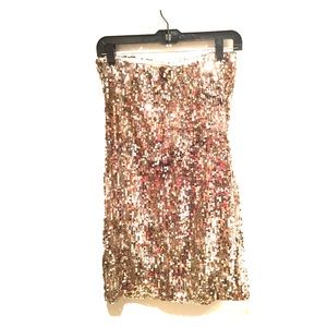 Arden B Sequin Strapless Dress